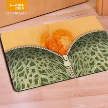 Фрукты молнии дизайн печати резиновый фетр тонкий домашний пол ковры мультфильм медведь прекрасный Стильный коврик для детской комнаты коврики ванной комнаты