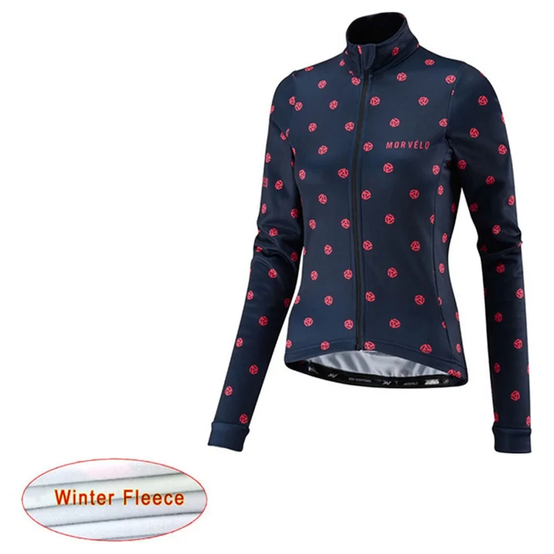 Cycling Jersey Morvelo Long Sleeve woman Winter Thermal Fleece Bike Clothing Outdoor Sports Bicycle Clothes Ropa Ciclismo