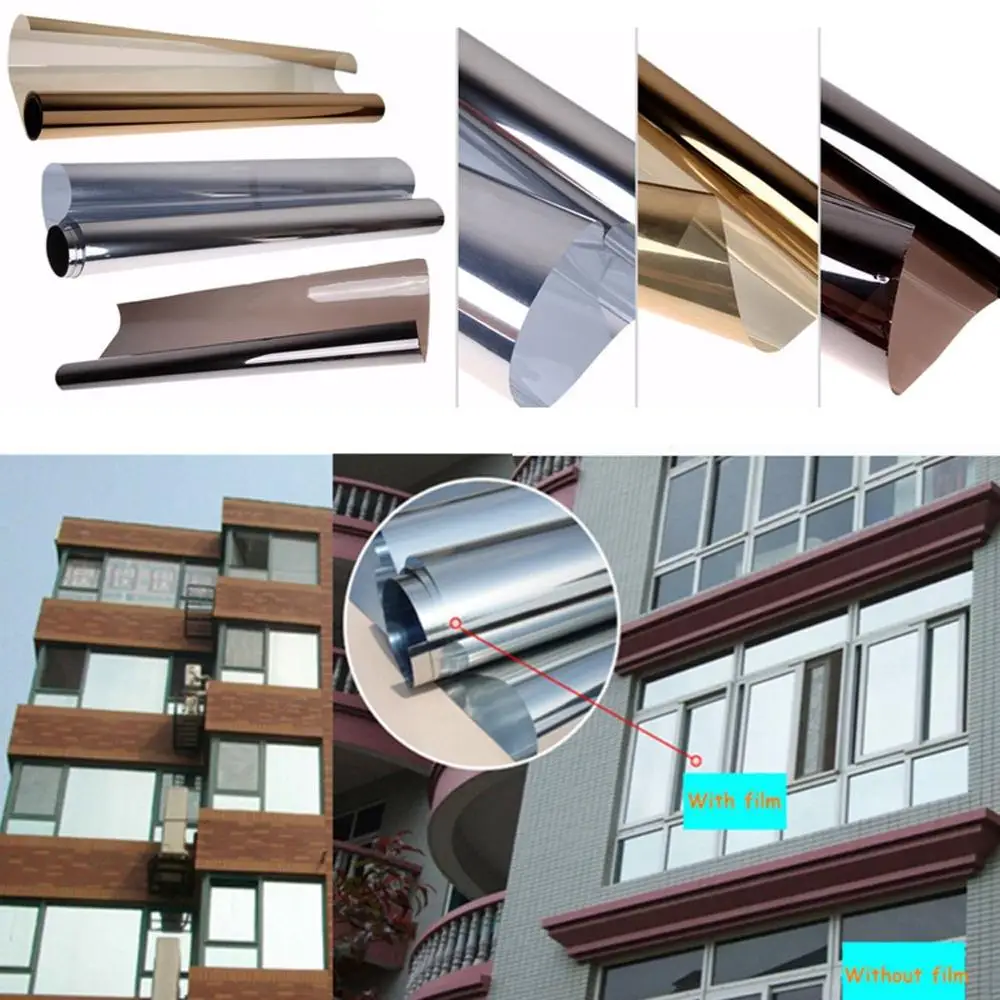 

Funlife40/50/60/70/80/90x100cm Self-adhesive Anti UV One-way Mirror Window Film Vinyl Decoration Window Tint for Home and Office