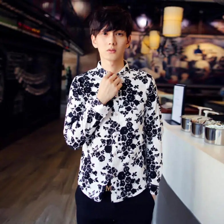 Free Shipping 2014 Hot Mens Shirts Men's dress Casual Fit Stylish long-sleeved Size | Мужская одежда