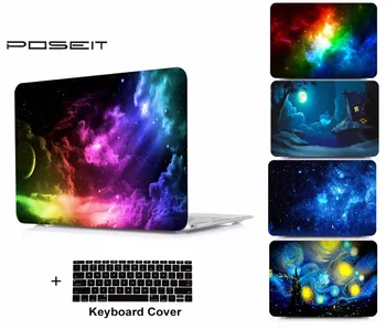 

GALAXY Laptop Protective Hard Shell Case Keyboard Smart Cover Set Fit 11 12 13 15"Apple Macbook Air Pro Retina Touch Bar A1706