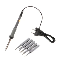 60 Вт регулируемый Электрический температурный пистолет сварочный паяльник инструмент+ 5x ПАЯЛЬНЫЕ НАКОНЕЧНИКИ T22