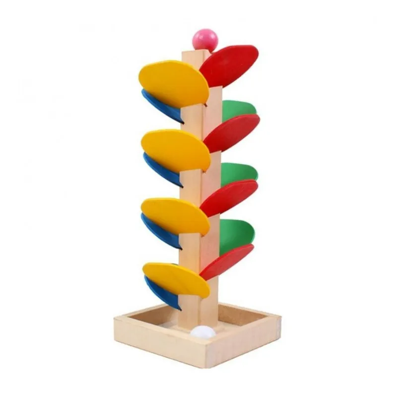 

Montessori Educational Toy Wooden Tree Marble Ball Run Track Game Baby Kid Children Intelligence Education Creativity Developing
