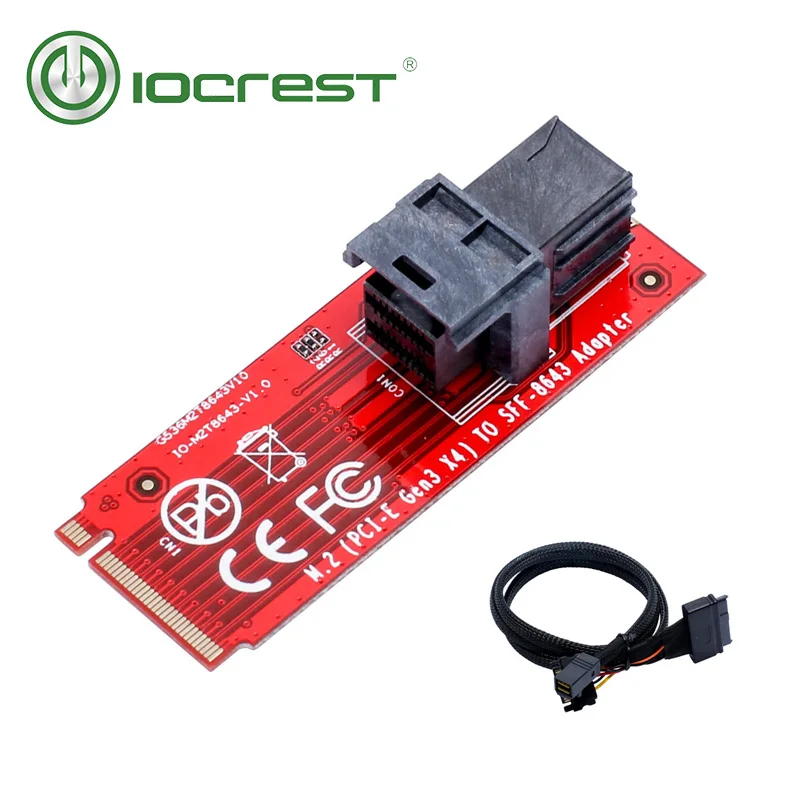 IOCREST U.2 SFF-8639 M.2 M ключ NVMe адаптер карты Mini SAS M.2 M-Key NVMe SFF-8639 адаптер с SFF-8639 кабелем