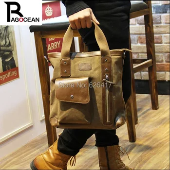 

New style men canvas vintage bag leisure shoulder messenger bag Business Handbag Man Travel Bags High quality Free shipping