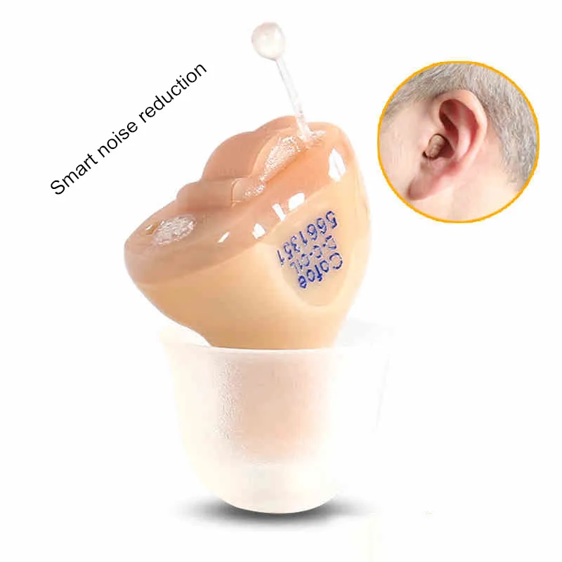 Cofoe CIC Hearing Aids Invisible Ear Hearing Aid Mini Sound Amplifier Digital Listening Aids for the Hearing-impaired Patient