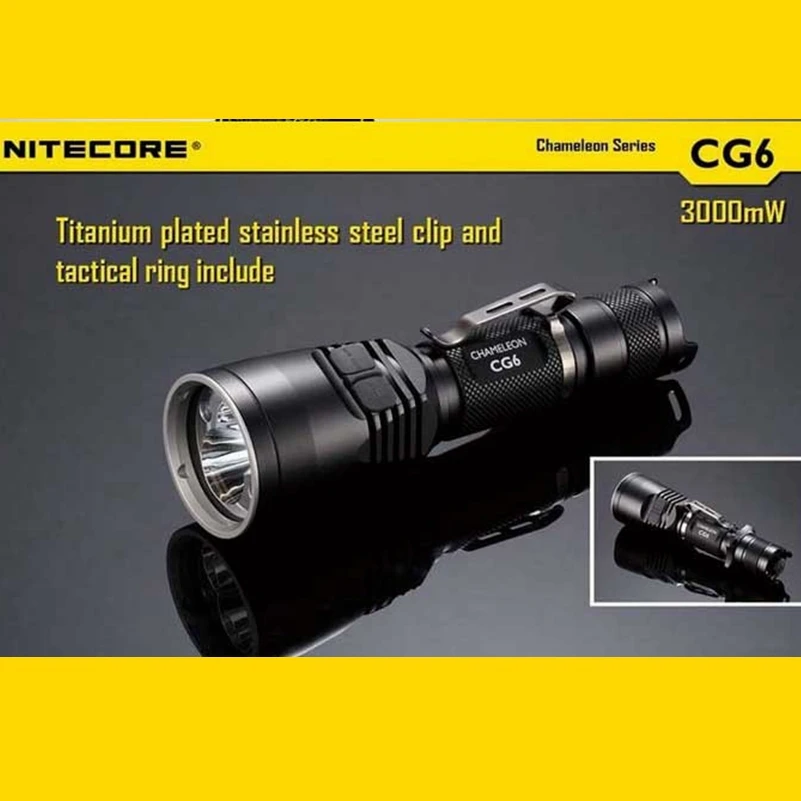 

Nitecore CG6 CREE XP-G2 LED 440 Lumens Flashlight Waterproof Rescue Search Torch