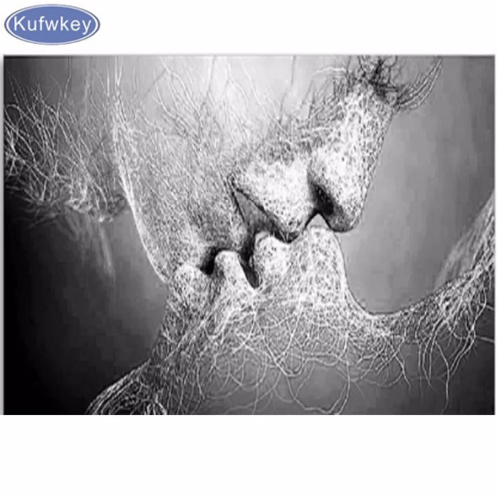 

Diamond Embroidery Love kiss 5D DIY Diamond Painting Diamond Painting Cross Stitch Home Decor sticker