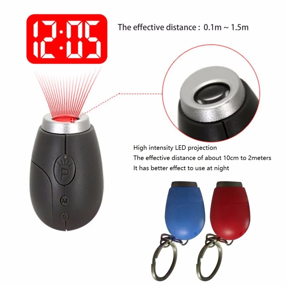 

Modern Mini Digital Projection Clock flashlight Portable LED Clock Wall Ceiling Time Projection Watch Magic Electronic Clock