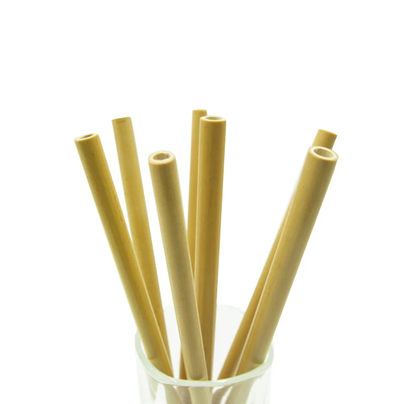 10 шт./компл. бамбуковые соломинки многоразовые Экологически чистые вечерние кухонные+ Чистая щетка полезный кухонный инструмент