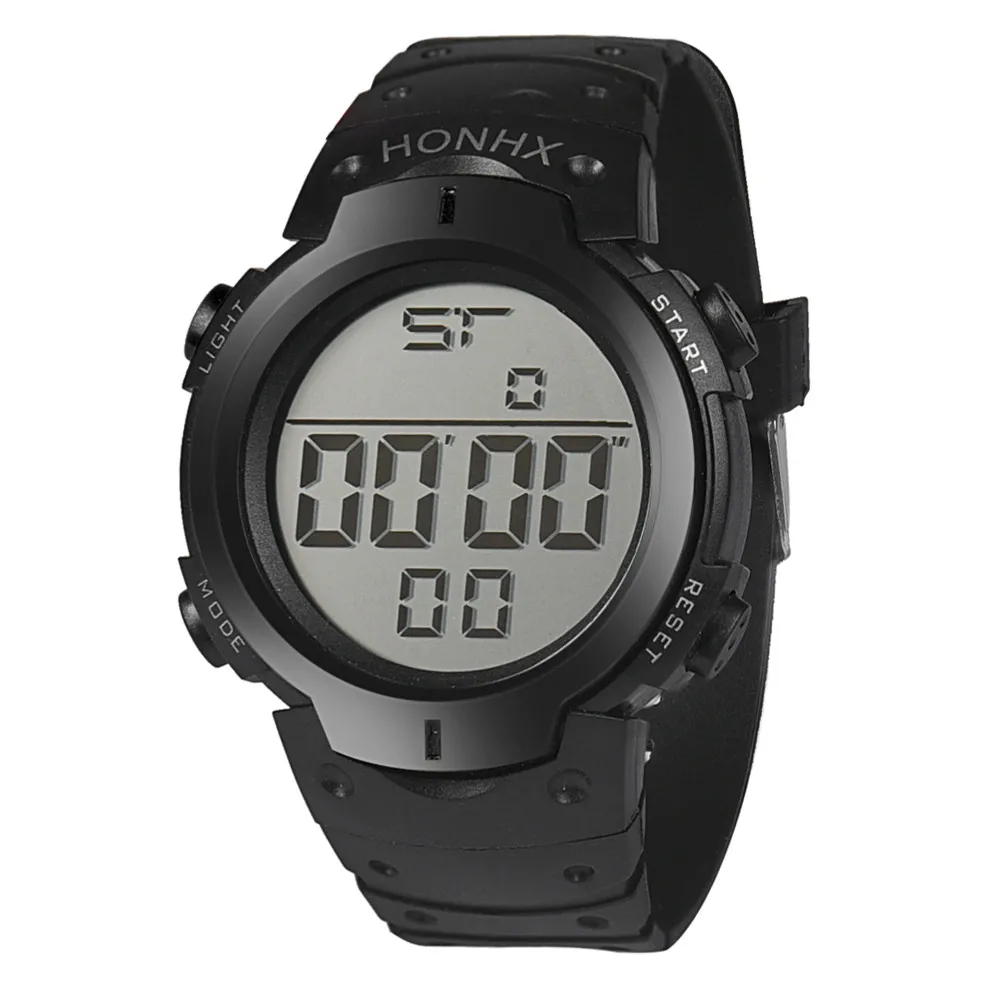 Timezone#402 модные мужские часы lcd цифровой секундомер Дата Резиновые Спортивные наручные часы водонепроницаемые