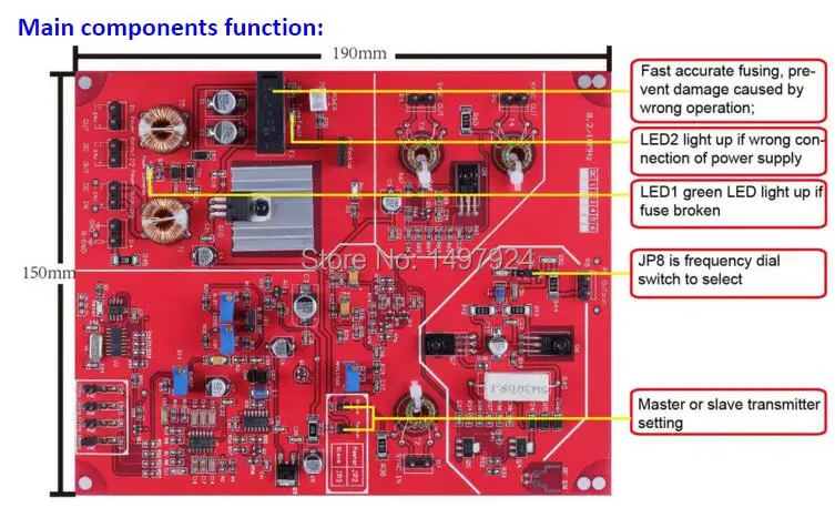 Высокая чувствительность RX+ TX EAS RF 8,2 МГц двойная плата с технологией DSP для антенны eas или системы eas