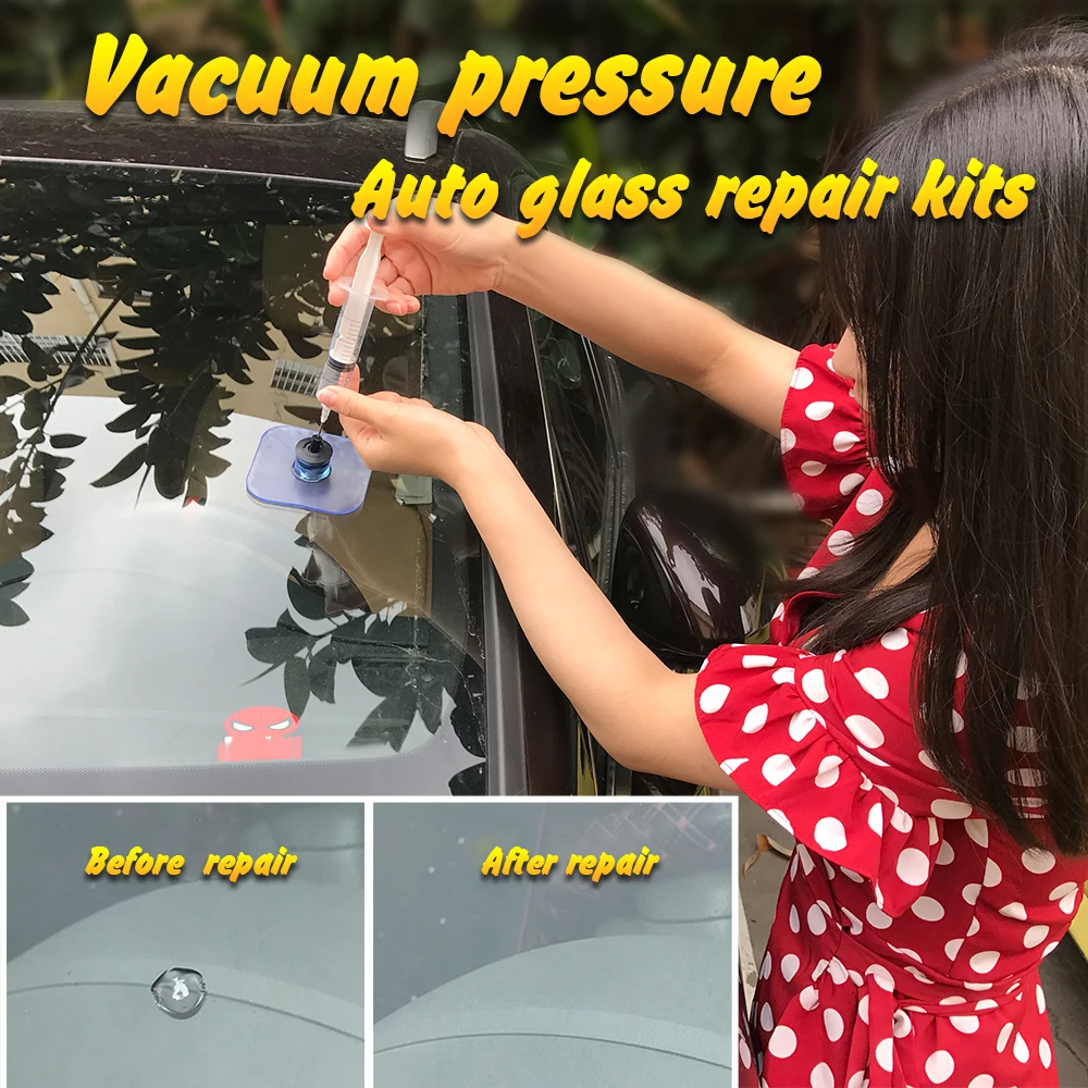 Vacuum Windshield Repair Kit Car Window Polishing Windscreen Glass Restore Tools for Auto