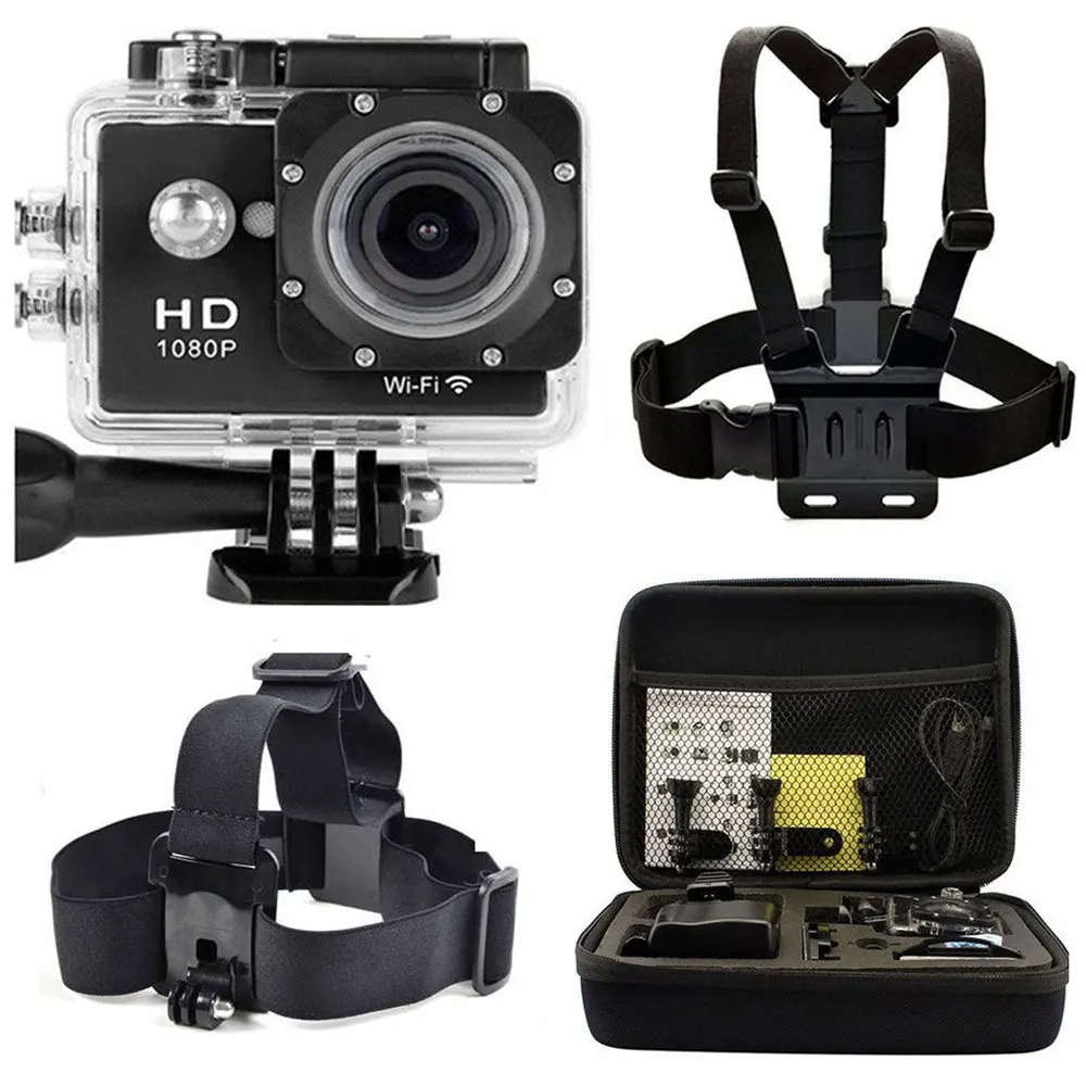 

WIFI HD Action camera Go Sports pro 12MP Cam Video Recorder DVR Camera + Chest