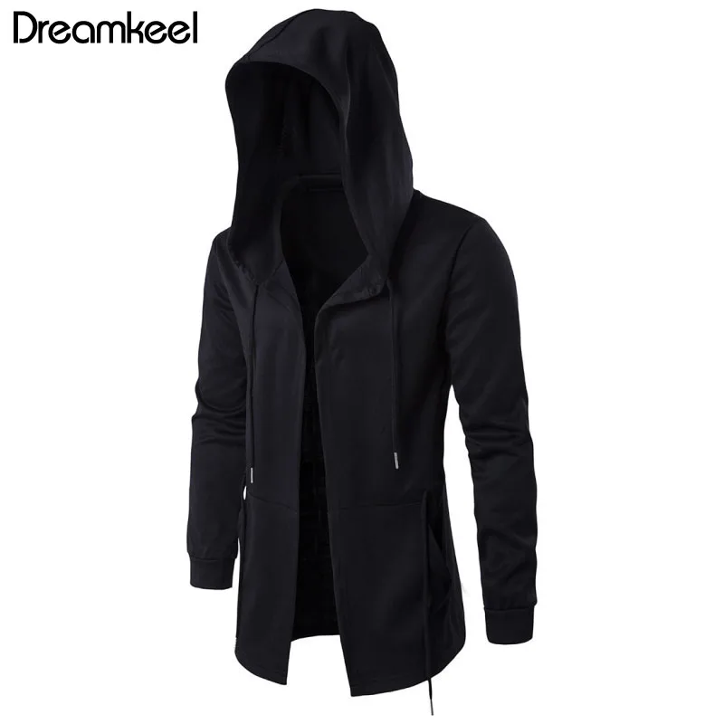 

Men Hooded Sweatshirts Hip Hop Fashion Mantle Hoodies Jacket Long Sleeve Cloak Male Coat Outwear Men Hoodie Streetwear Y