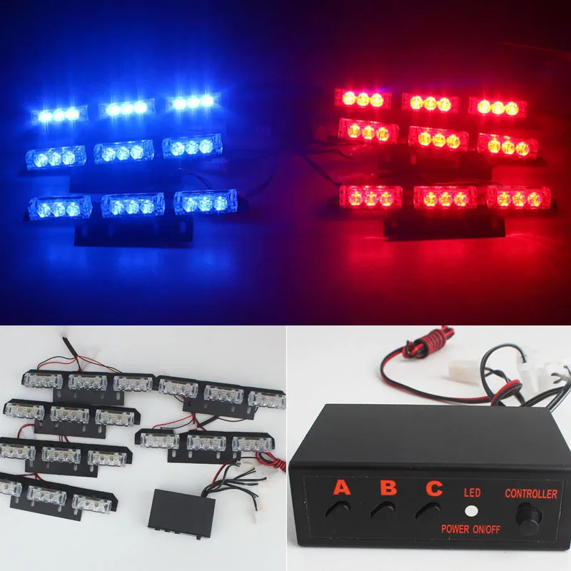 

Yellow Amber flash light 6x9 LED Strobe Dash Deck Emergency Flashing Warning Light for Car SnowTruck Boat Emergency Light DC12V