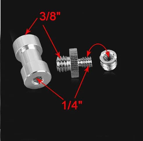 Foleto 3in1 штатив 1/4 "до 3/8" винт адаптер Набор креплений болты и гайки крепление для фотовспышки монопод Стенд стойка для вспышки преобразовать