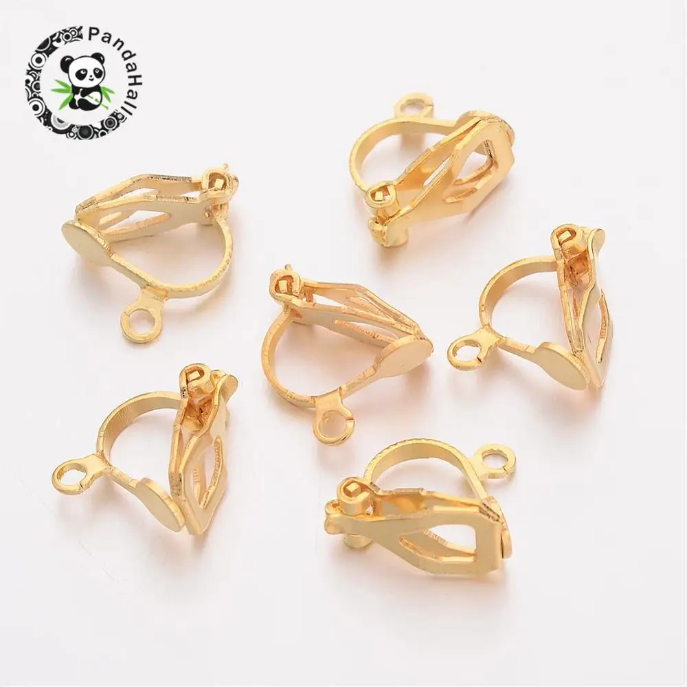 1000pcs Wholesale Brass Clip on Earring Components, for Non Pierced