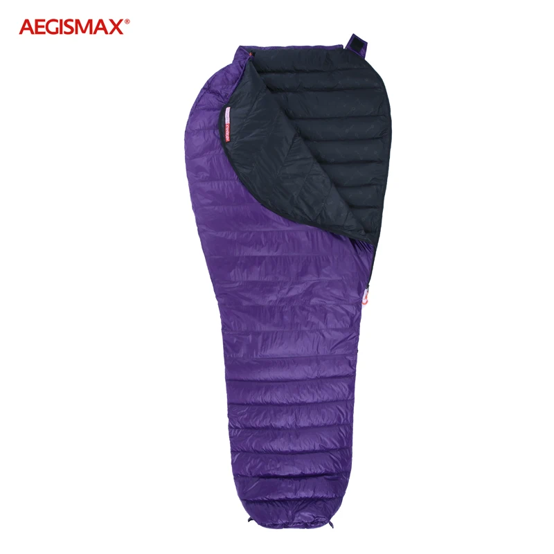 Branco para Baixo Bolsas de Dormir Repelente de Água para Baixo Aegismax Ultra Seco Ganso Mummy Ultraleve Caminhadas Camping 700 fp Splicing Mini 2 11 Esporte e Lazer
