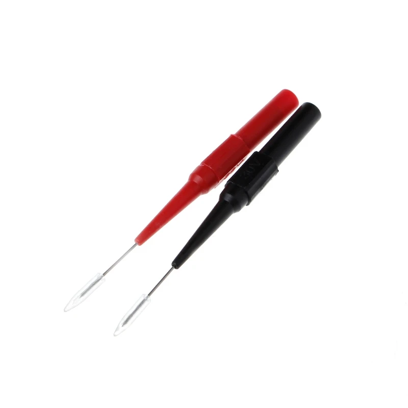 

1 Pair 4mm 30V-60V Insulation Piercing Needle Non-destructive Test Probes Tool Red/Black