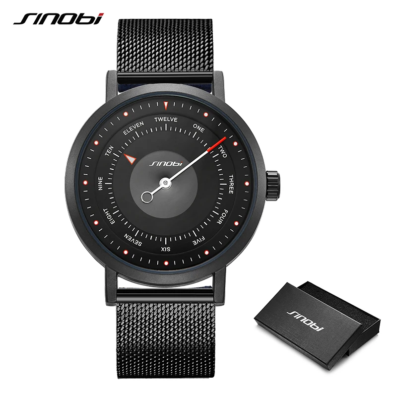 Watches Men SINOBI Brand Rotate Creative Men Sport Watches Men's Quartz Clock Man Casual Military W