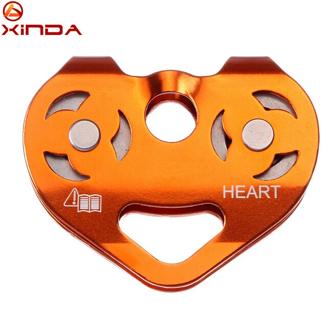 

XINDA Professional 24KN Mountaineer Rock Climbing Exploration High Altitude Traverse Carriage Magnalium Twin Wheels Pulley