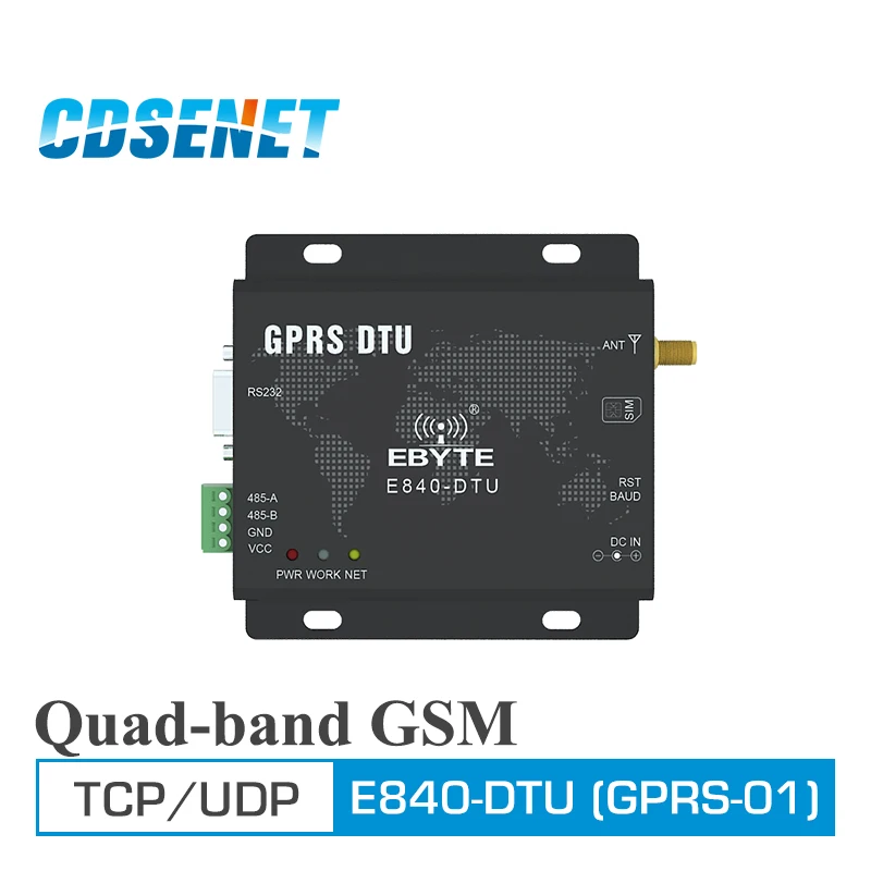 Модуль приемопередатчика GPRS RS232 RS485 GSM беспроводной передатчик CDSENET E840-DTU четырехдиапазонный 850/900/1800/1900 МГц Модуль приемопередатчика GPRS RS232 RS485 GSM беспроводной передатчик CDSENET E840-DTU четырехдиапазонный 850/900/1800/1900 МГц
