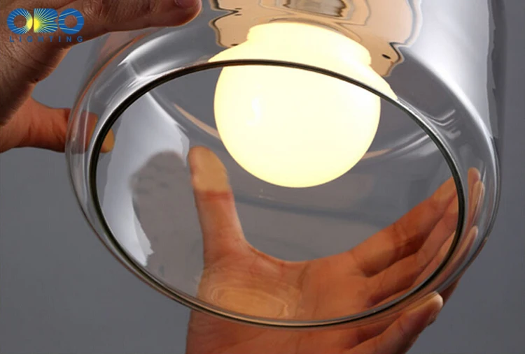 Винтажная Подвесная лампа из прозрачного стекла, Современная Подвесная лампа для помещений, шнур 1-1,5 м, провод E27 110*240 в