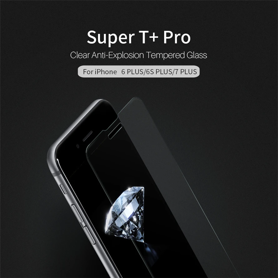 imágenes para NILLKIN Súper T + Pro para el iphone 6 S Plus Ultra Delgado de 0.15 MM Transparente Anti-Explosión de Cristal Templado para el iphone 7 más imágenes para NILLKIN Súper T + Pro para el iphone 6 S Plus Ultra Delgado de 0.15 MM Transparente Anti-Explosión de Cristal Templado para el iphone 7 más