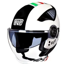 BYE Motorcycle Helmet Men Women DOT Retro Vintage Biker Scooter Half Open Face Helmet Moto Casco Motorbike Helmet Visor цена BYE Motorcycle Helmet Men Women DOT Retro Vintage Biker Scooter Half Open Face Helmet Moto Casco Motorbike Helmet Visor цены онлайн