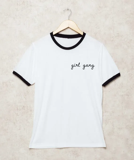 Chica banda de moda de mujeres T camisa blusa camiseta