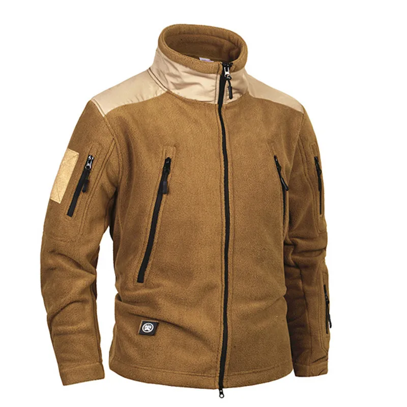 Мужская зимняя теплая флисовая куртка большого размера, уличная спортивная куртка для верховой езды, Походов, Кемпинга, толстое ветрозащитное тепловое пальто, тактические куртки