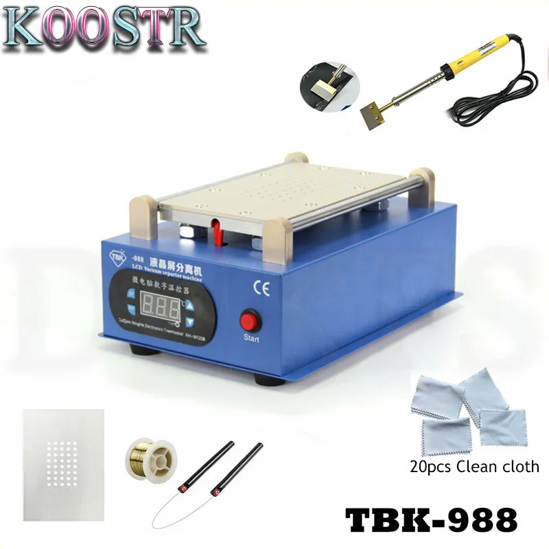 

TBK-988 110V/220V 7 Inch LCD Separating Touch Screen Separator Machine For Mobile Phone Repairing With Built-in Vacuum Pump