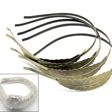 DoreenBeads винтажное украшение "перо" цвета антикварной бронзы ободки для волос 38 см, ширина 4,8 мм, продается в упаковке 5(B16367), yiwu