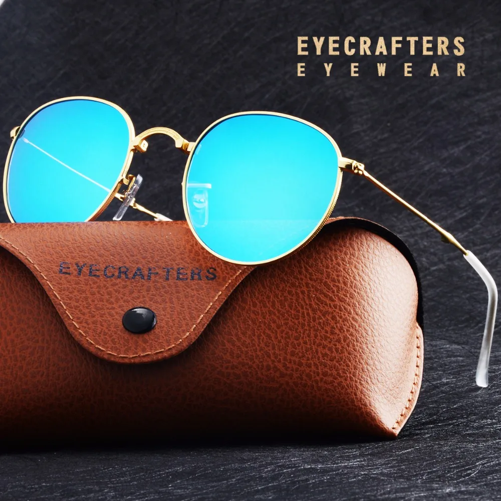 

Foldable Folding Sunglasses Polarized Mens Womens Fashion Retro Vintage Small Oval Round SunGlasses Mirrored Coating Eyewear