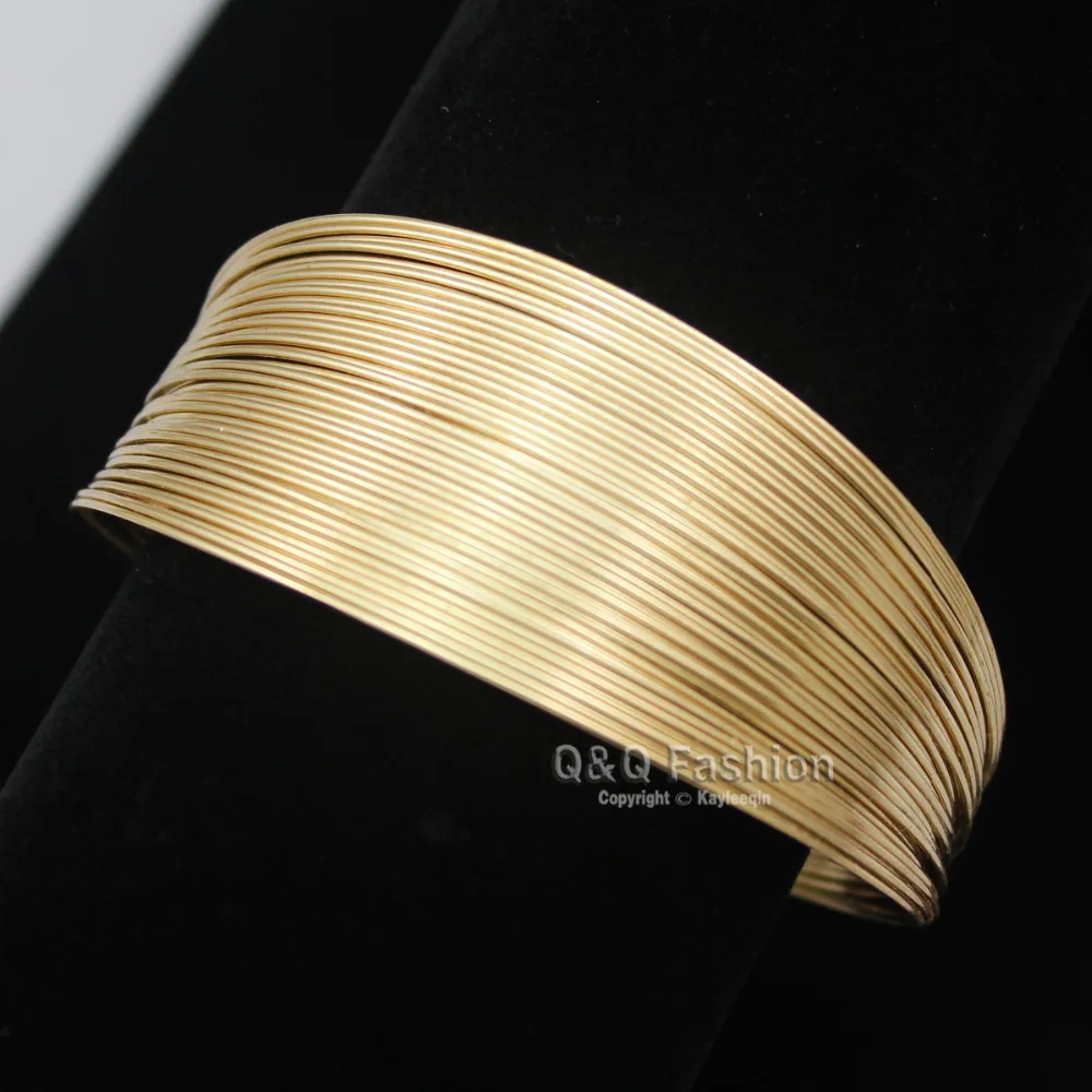 

Big Viking Cuff Bracelet Bangles RUNWAY Gold Egypt Cleopatra 80s Multi Memory Fine Wire Indian Jewelry Bijoux Pulseiras bileklik