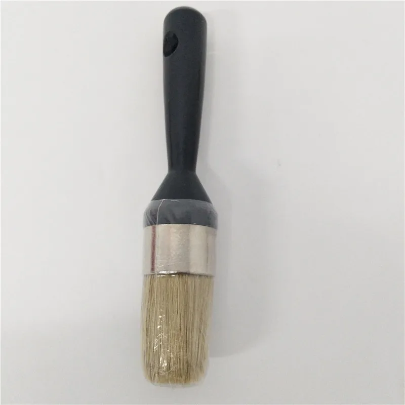 

Black Round Wooden Handle chalk paint brush Bristle Chalk Oil Paint Painting Wax Brush Artist Art Supplies