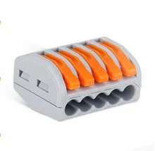 5pin PCT-222-415 bloco terminal compacto universal do condutor do conector da fiação do fio com alavanca 0.75-2.5mm2 20 pces/1 lote