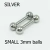 3mm silver 2pcs