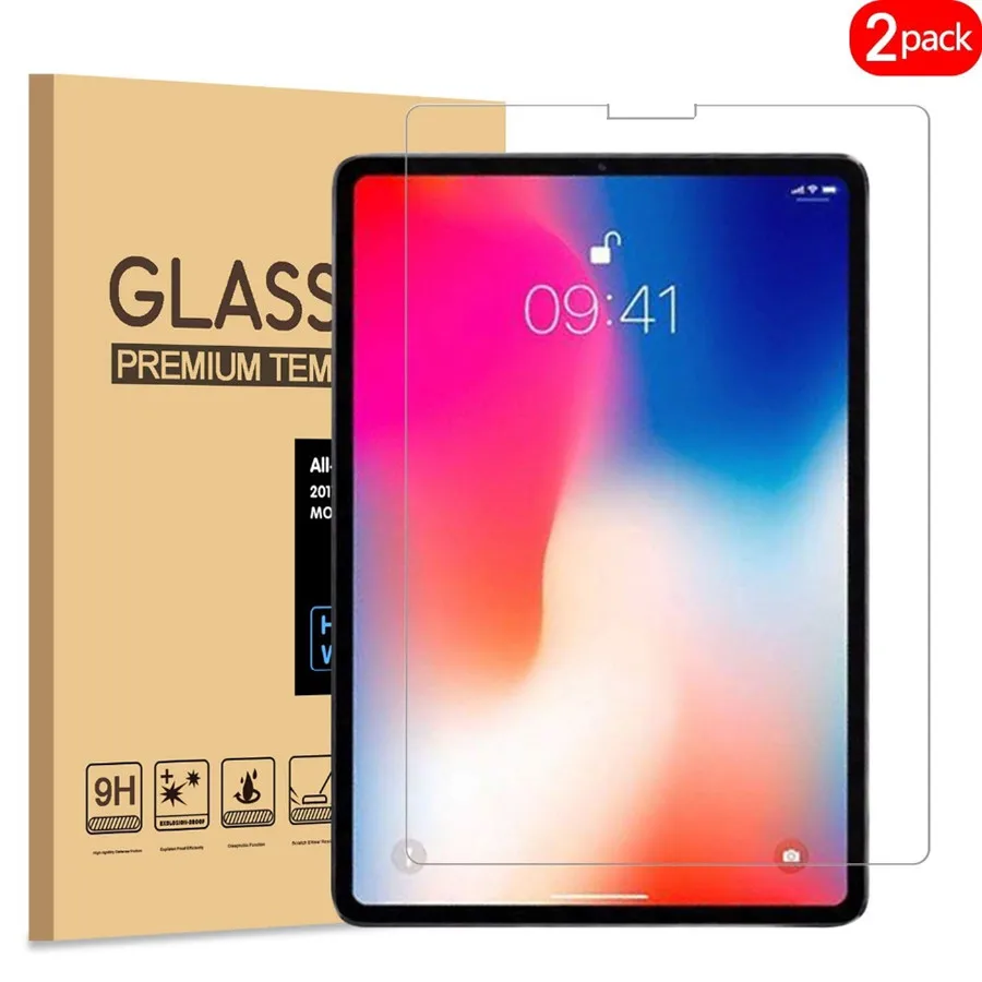 

2 Pieces a Pack For Apple ipad pro 11 2018 Tempered Glass Screen Protector 9H Hardness Scratch Resist for ipad pro 11 inch 2018