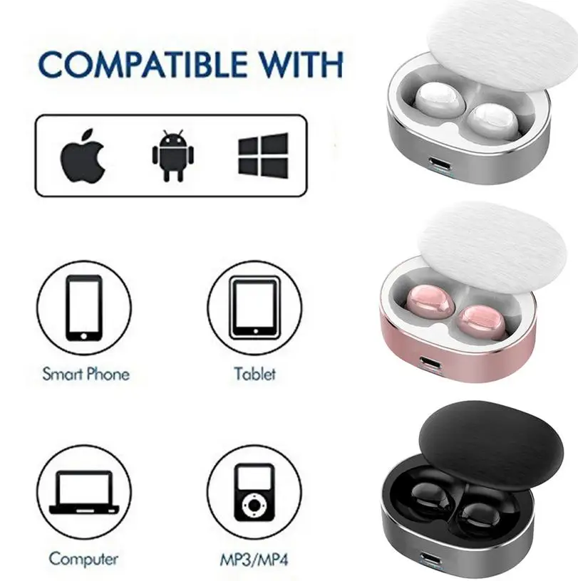 

High And Clear Sound Quality Wireless Bluetooth Earphone Headset Sports Stereo For iPhone Samsung