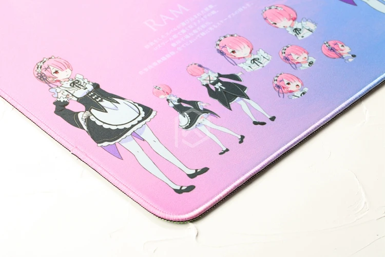 Механическая клавиатура Mousepad Rem Ram Zero пусковая жизнь в другом мире 900 400 4 мм сшитые