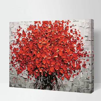 

MaHuaf-A035 Latest gift craft Frameless diy Oil Painting Booming picture by numbers canvas gift Digital On Canvas painting Home