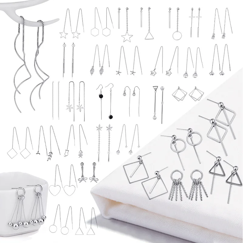 

925 Sterling Silver Statement Earrings Geometric Earrings For Women Hanging Dangle Earrings Drop Earing modern Jewelry A159