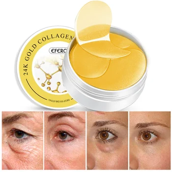 

60pcs Powerful Moisturizing Crystal Collagen Eye Patches Anti-wrinkle Gold Eye Mask Gel Essence Dark Circles Removal Mask