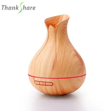 THANKSHARE, 400 мл, арома-диффузор, увлажнители воздуха, арома-лампа, ароматерапия, ваза, диффузор, распылитель тумана, 7 светодиодный светильник, сменный для офиса