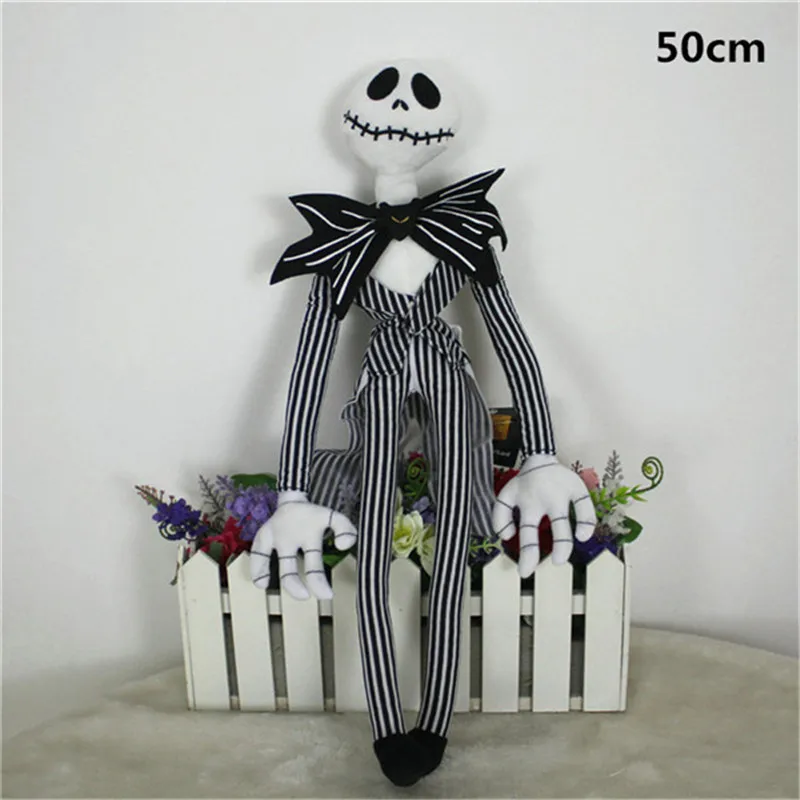 New The Nightmare Before Christmas Santa Clause Jack Skeleton Plush Toys Jack's Girl Friend Sally Pumpkin Halloween Stuffed Dolls Gift  (1)