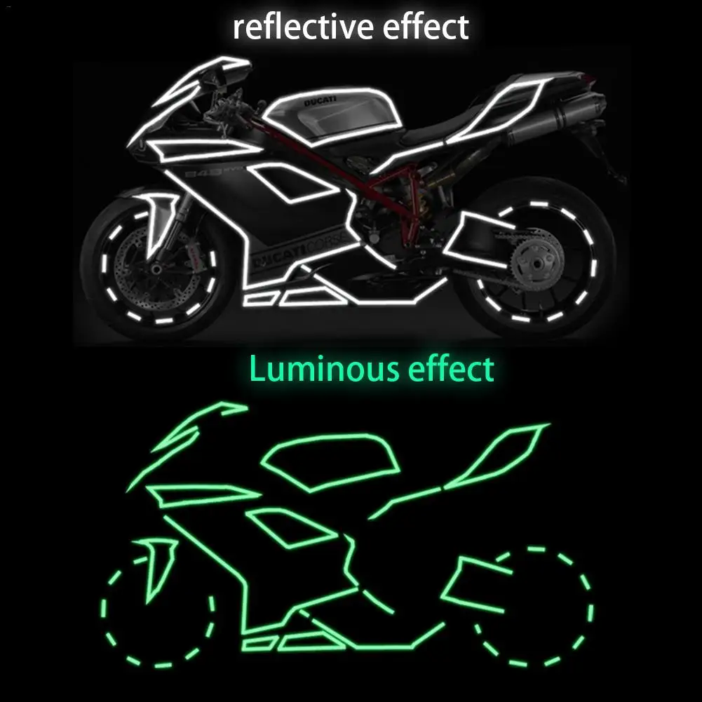 

Waterproof Luminous Reflective Sticker For Car Motorcycle Bicycle Reflective Helmet Tape Stripes Long Lasting Reflector Stickers