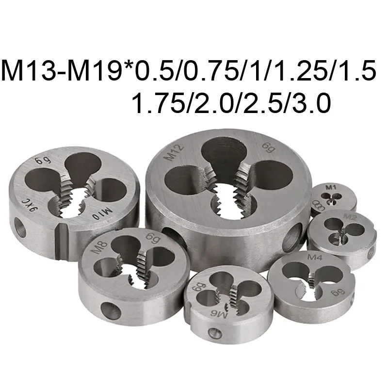 

hss round dies, screw thread round diesM13 M14 M15 M16 M17 M18 M19*0.5/0.75/1.0/1.25/1.5/1.75/2.0/2.5 with fine pitch