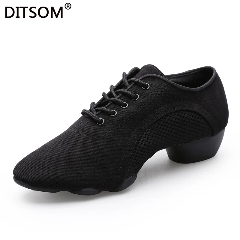 

Outdoor Wear Dance Sneakers Teaching Shoe For Women Oxford Cloth 4cm Heel Soft Breathable Girls Tango Modern Latin Dance Shoe